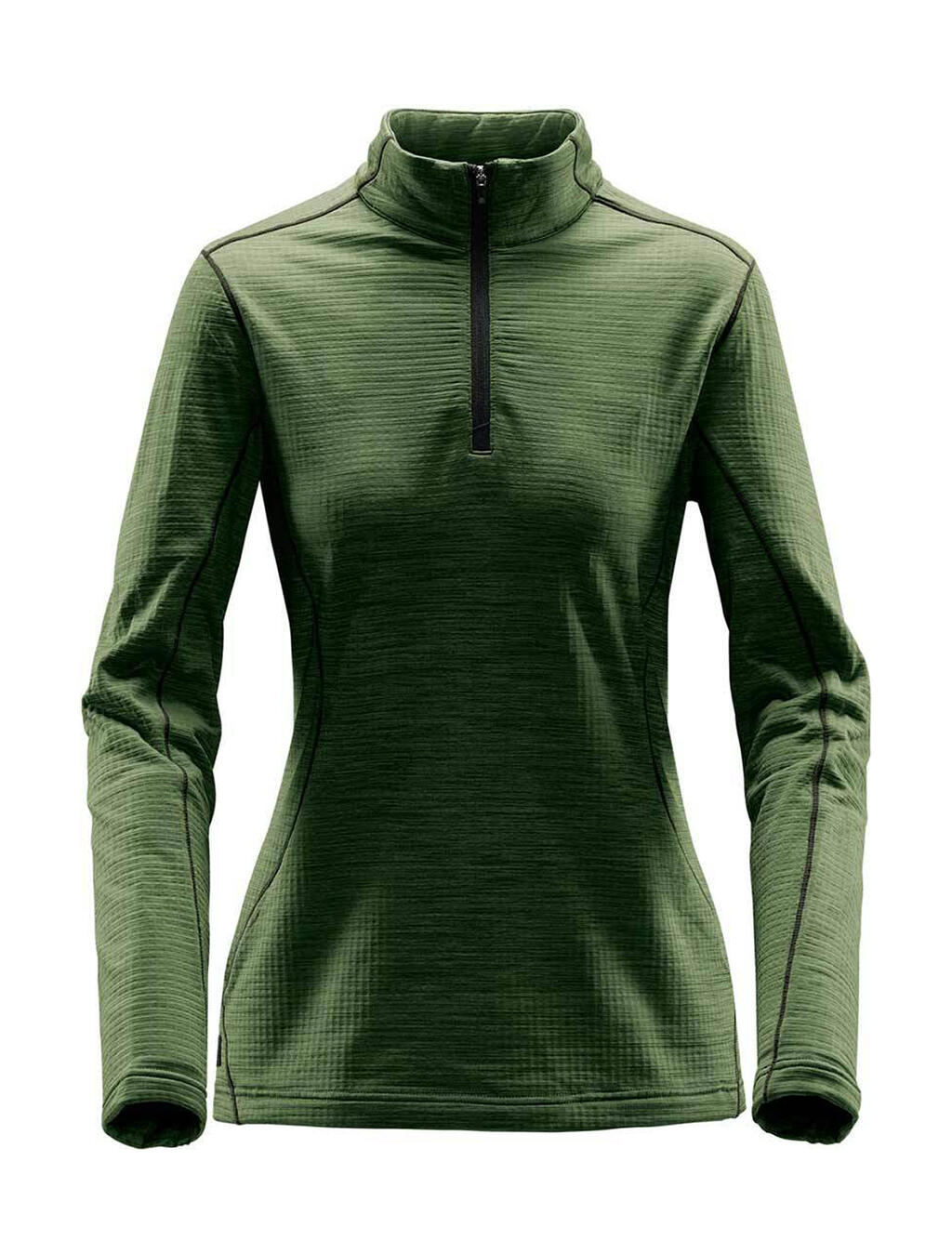 Chaqueta térmica cremallera 1/4 mujer Earth Green