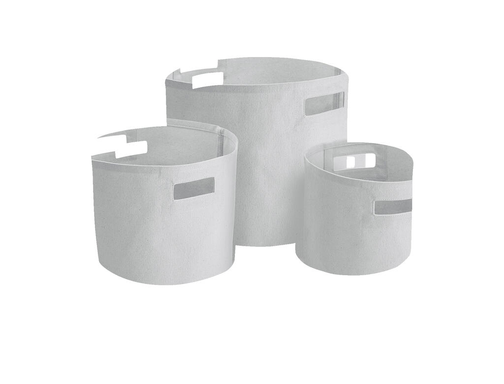 Cestos de lona para almacenamiento Light Grey