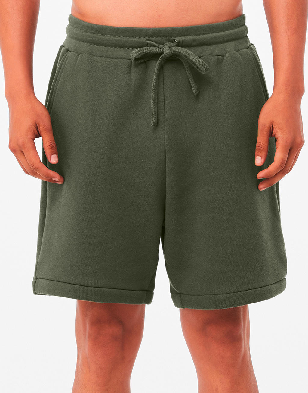 Pantalón corto unisex afelpado Military Green