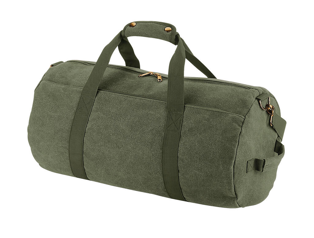Bolsa algodón Vintage Barrel Vintage Military Green