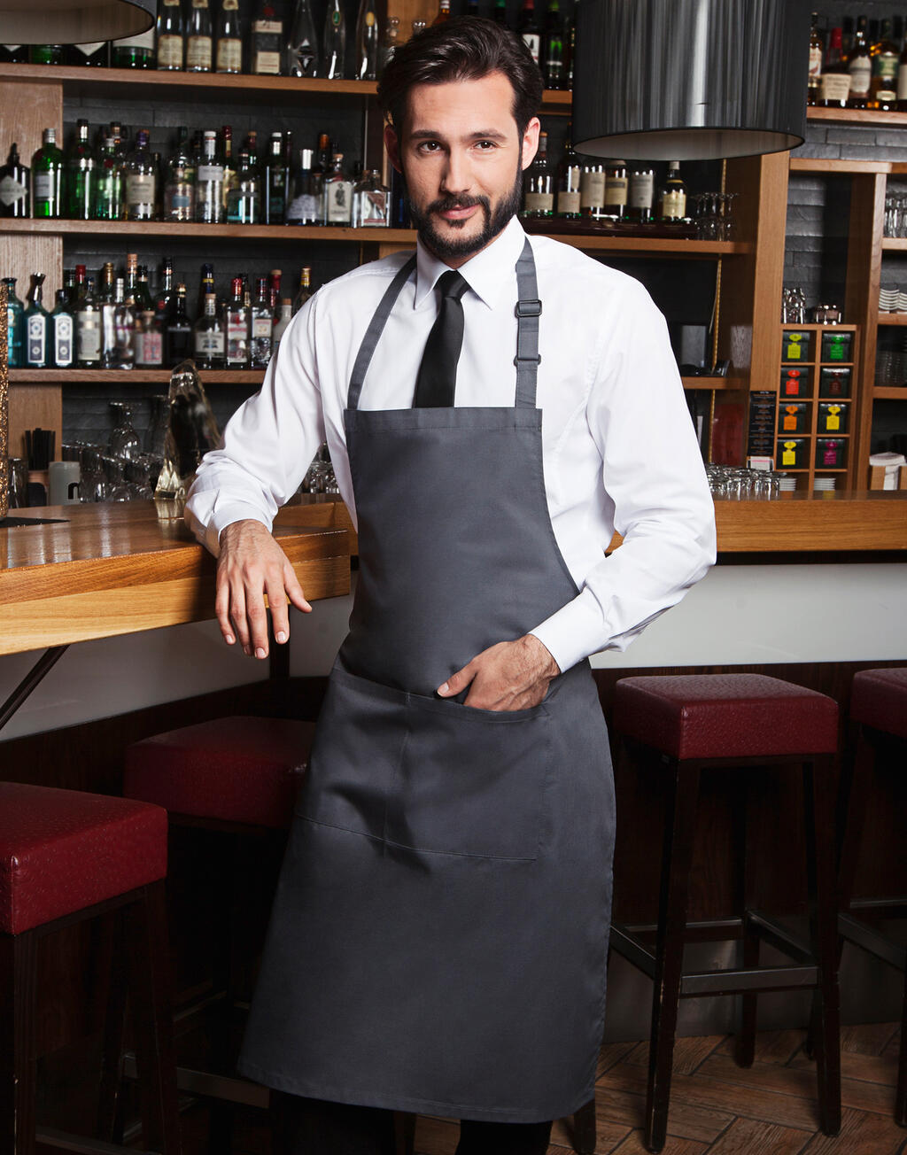  Karlowsky Delantal peto con bolsillo