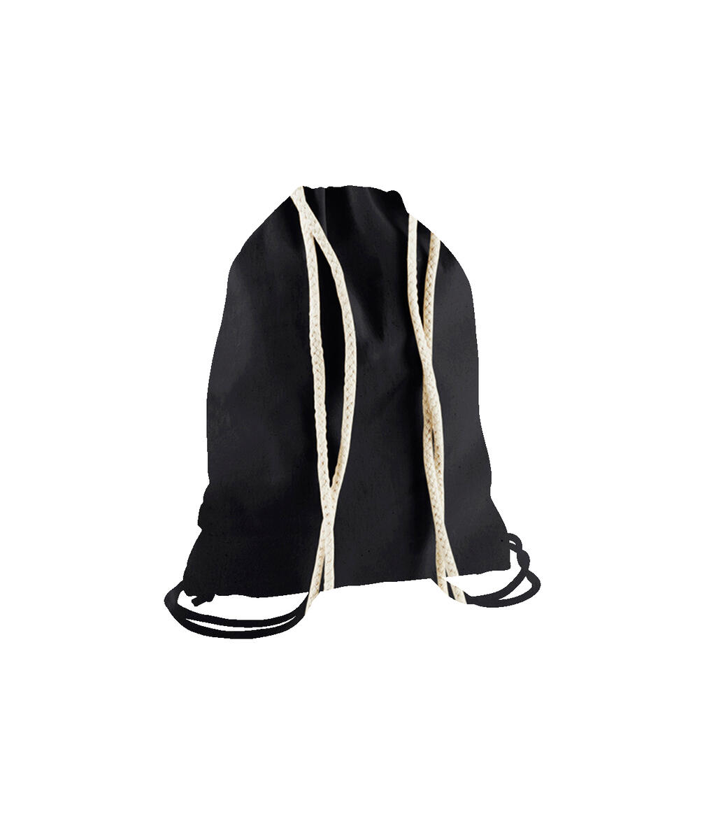Bolsa de cuerdas algodón reciclada Black