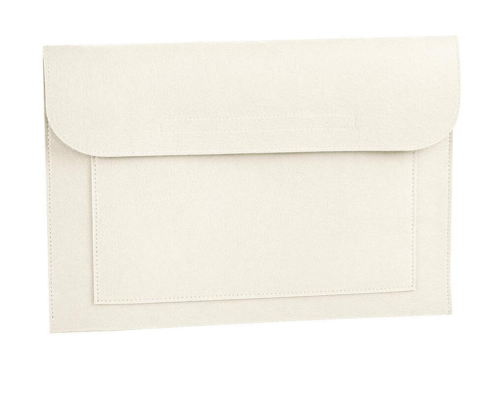 Carpeta fieltro para portátil/documentos Soft White