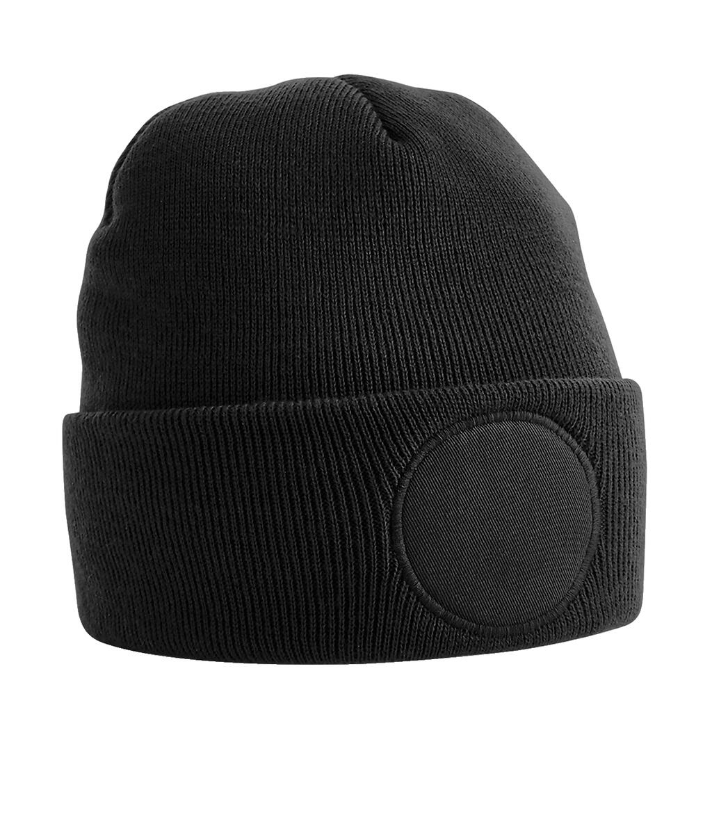 Gorro con parche redondo  Black