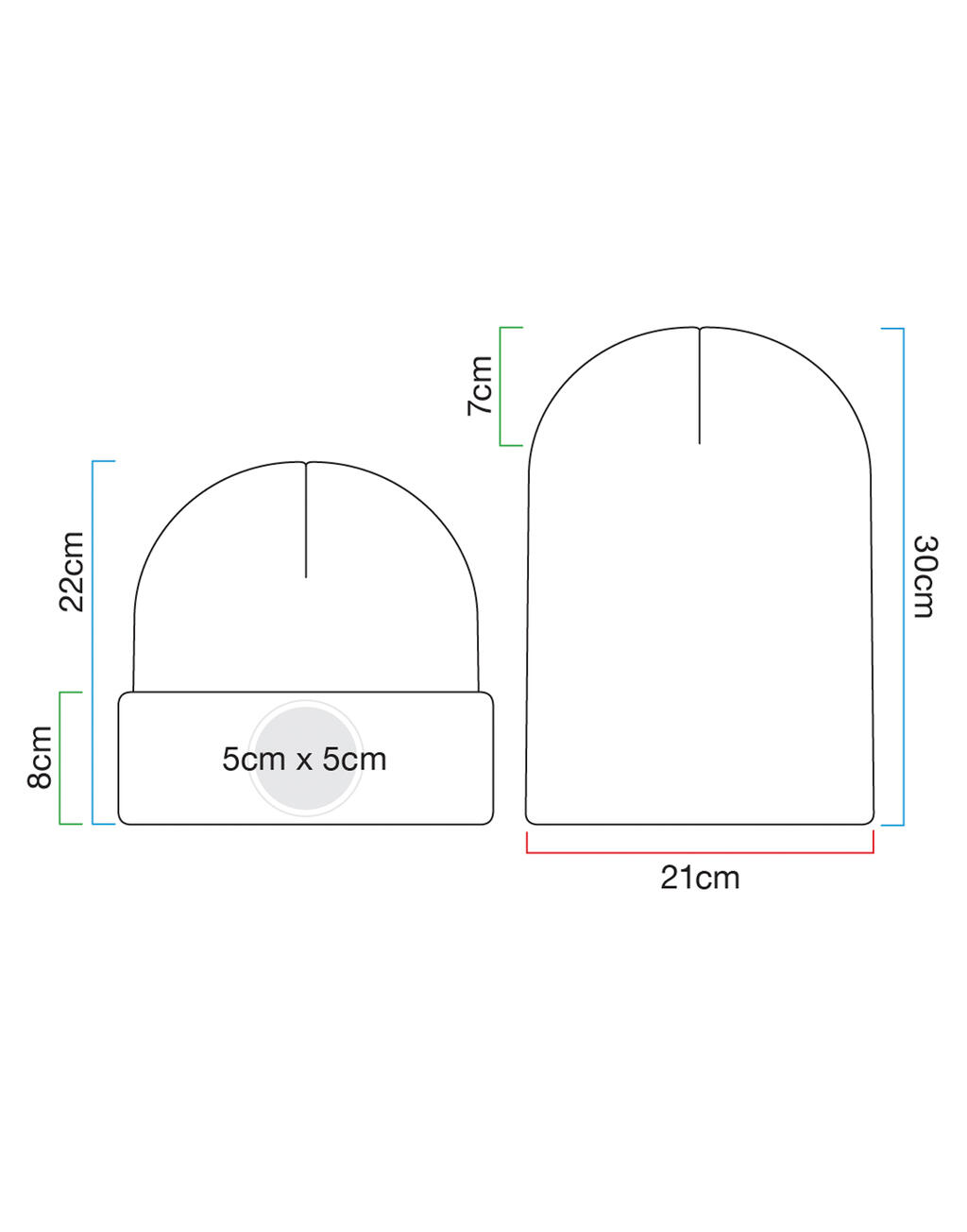  Beechfield Gorro con parche redondo otro