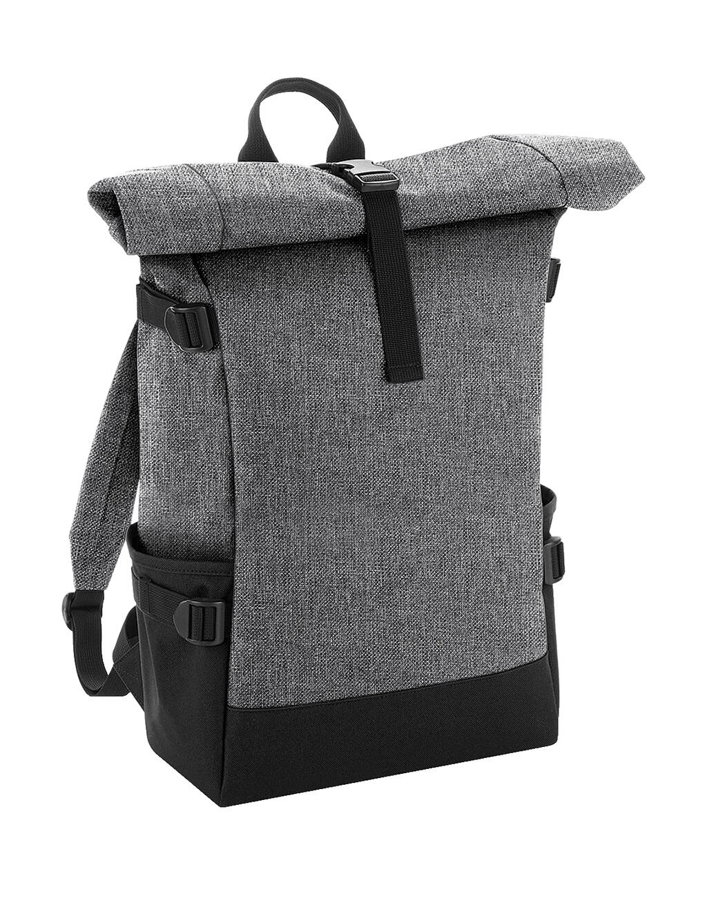 Mochila Roll-Top Block Grey Marl/Black