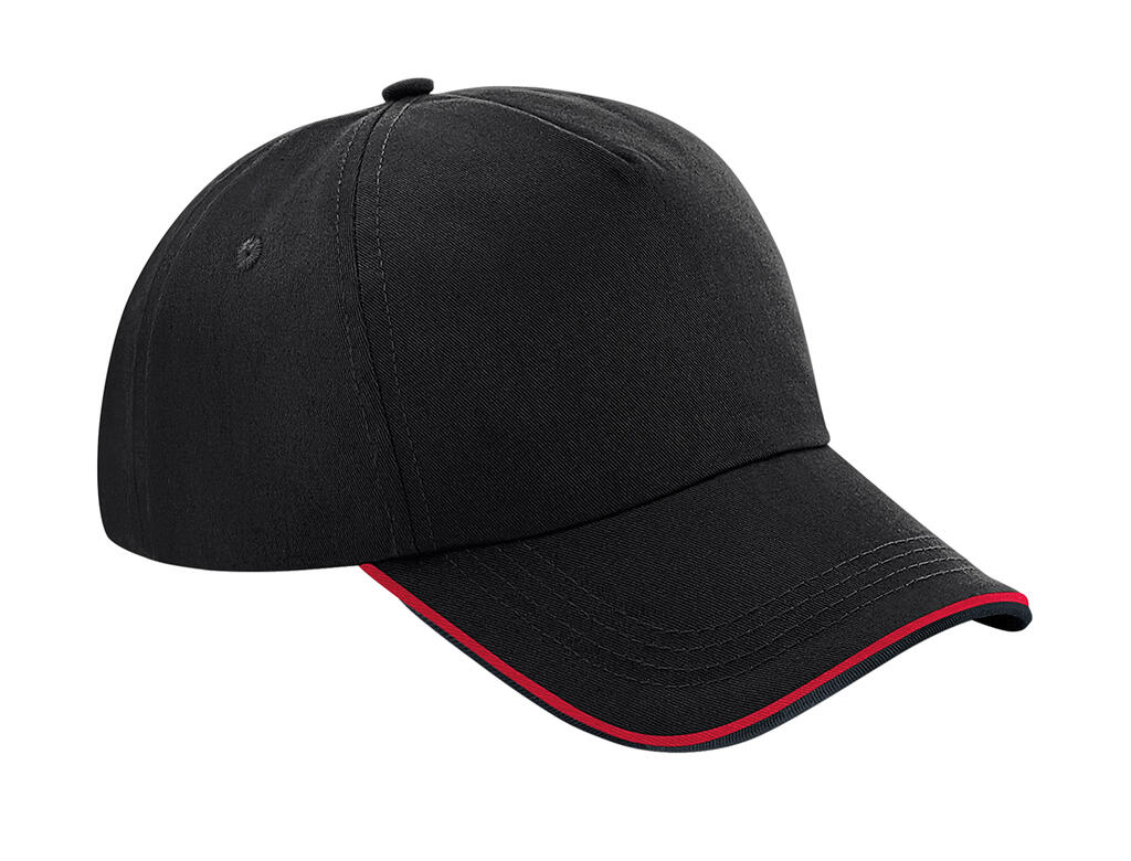 Gorra Authentic Piped Peak 5 paneles Black/Classic Red