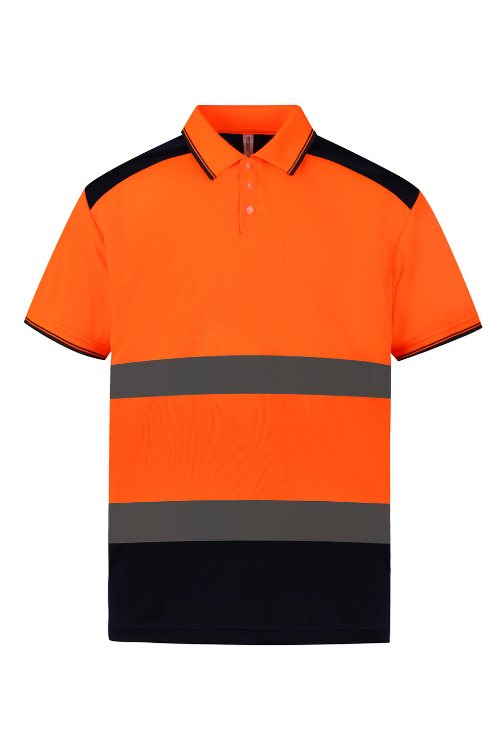 Polo Fluo 2 tonos Fluo Orange/Navy 