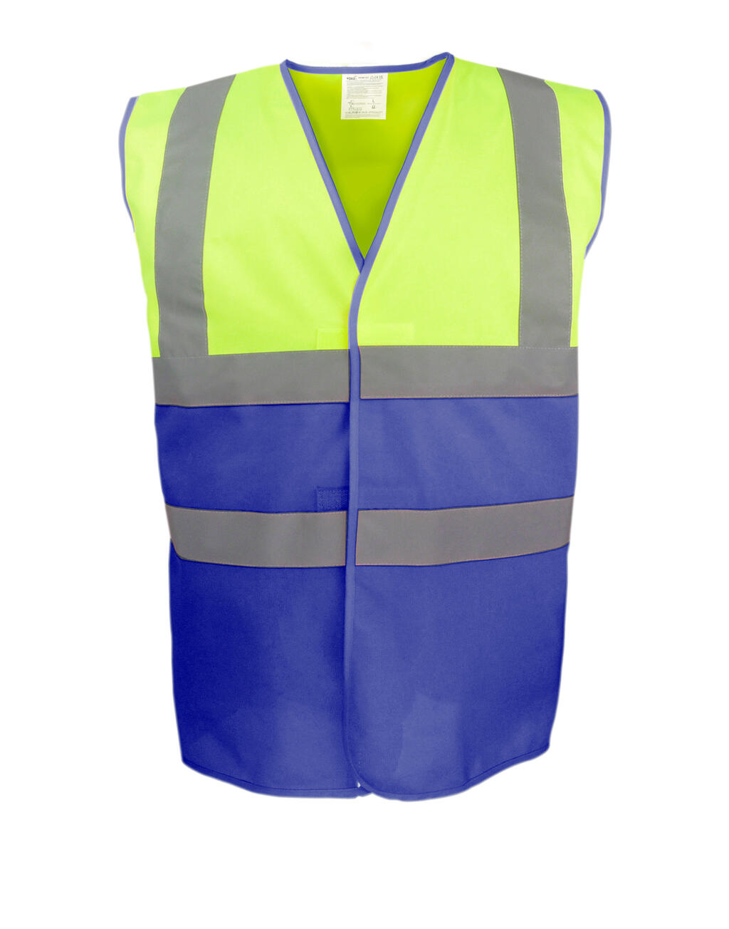 Chaleco Hi-Vis en Dos Tonos Fluo Yellow/Royal Blue
