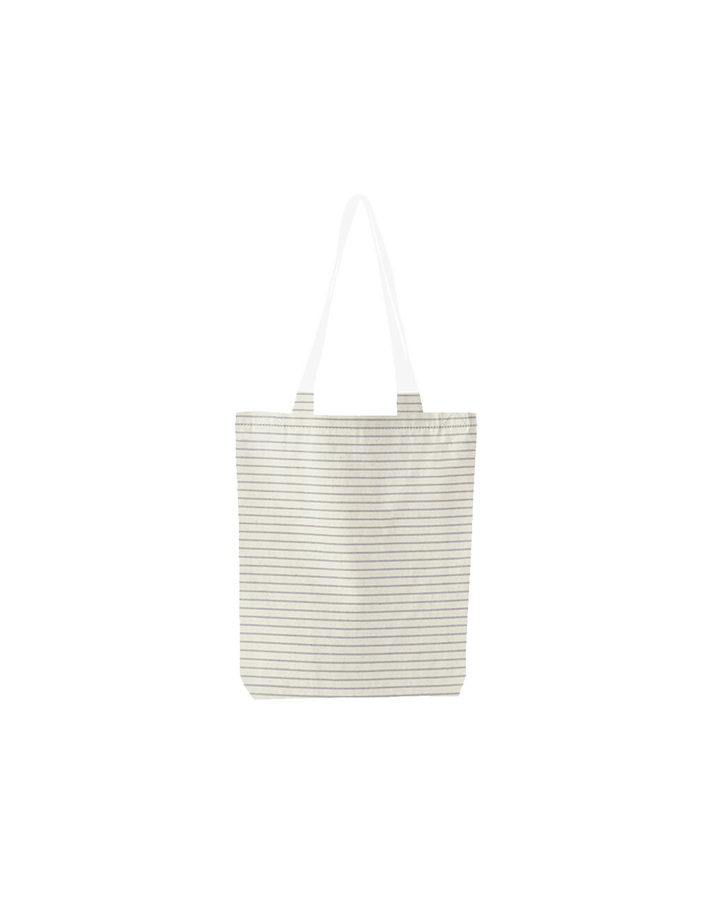 Bolsa tote a rayas de algodón orgánico Grey Stripe