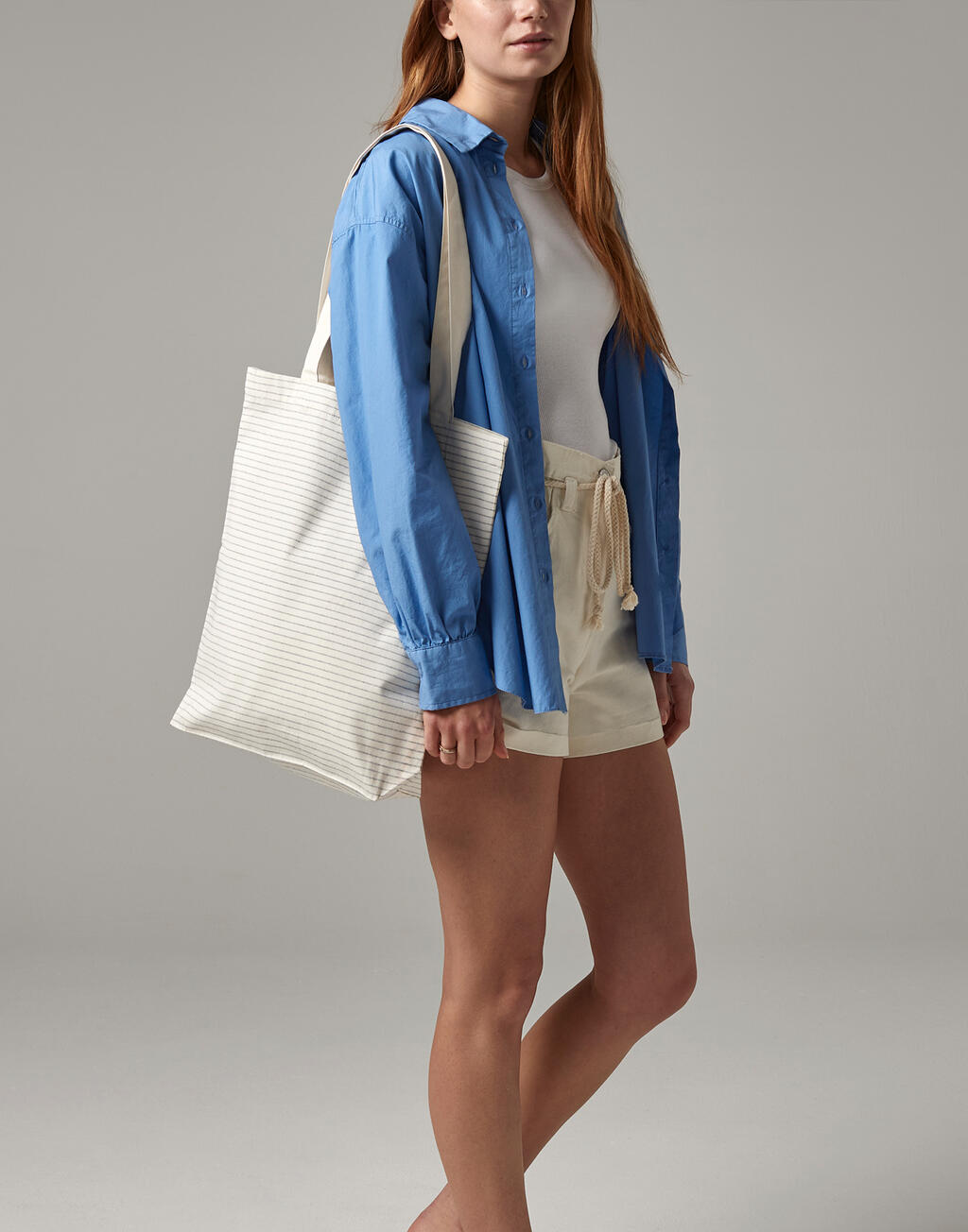  Westford Mill Bolsa tote a rayas de algodón orgánicootro