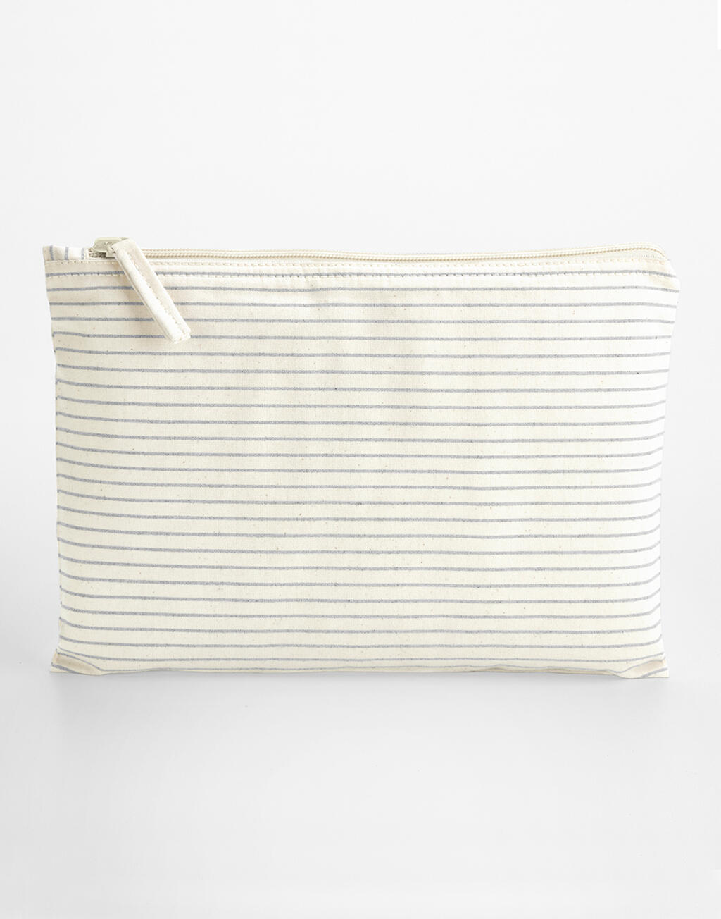 Estuche algodón ecológico a rayas para accesorios Grey Stripe