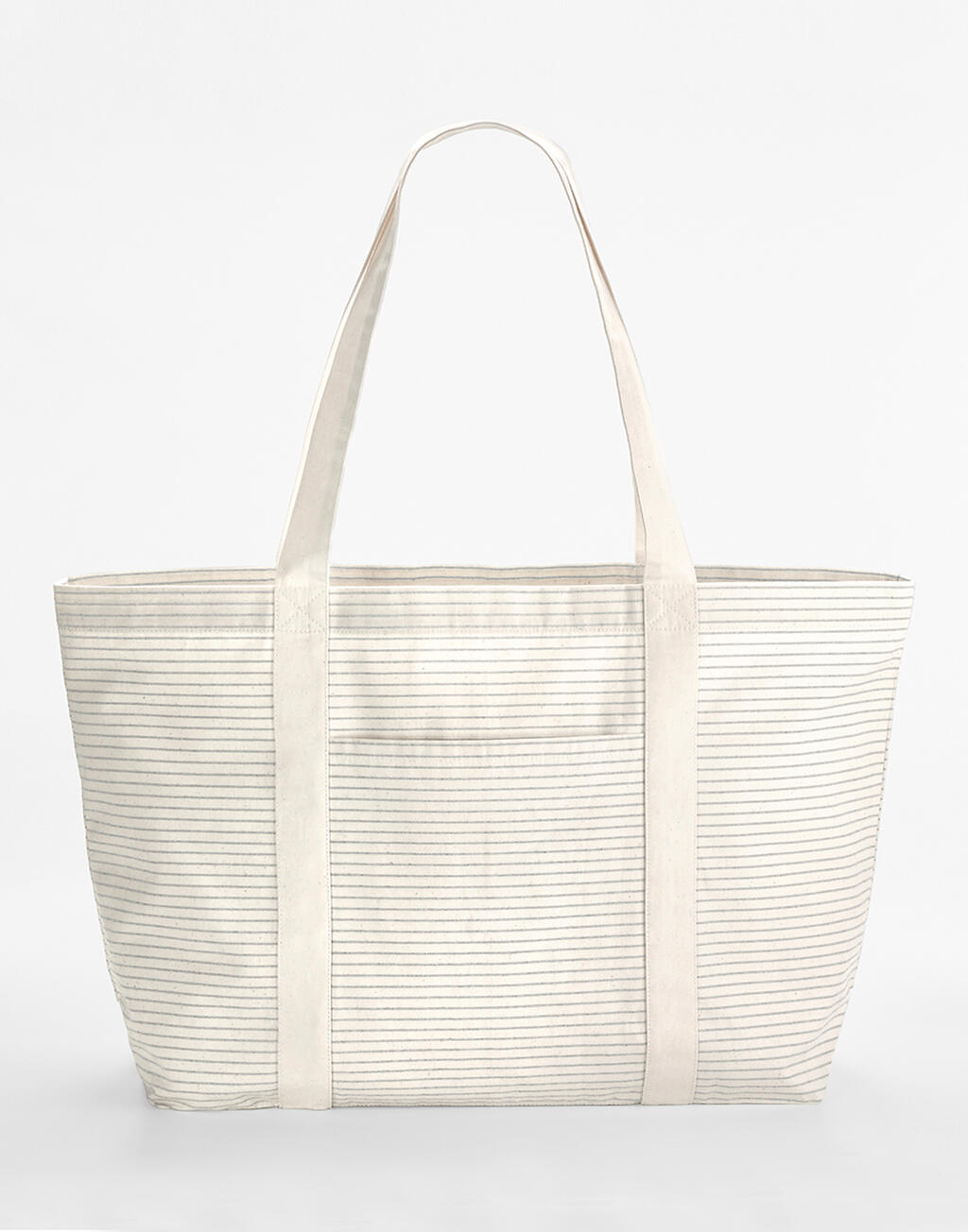 Bolsa de rayas de algodón orgánico Grey Stripe