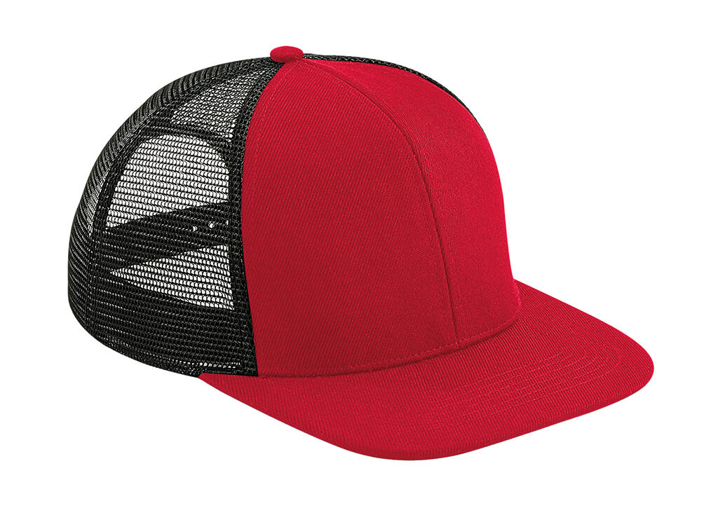 Gorra Original Flat Peak Trucker 6 paneles Classic Red/Black