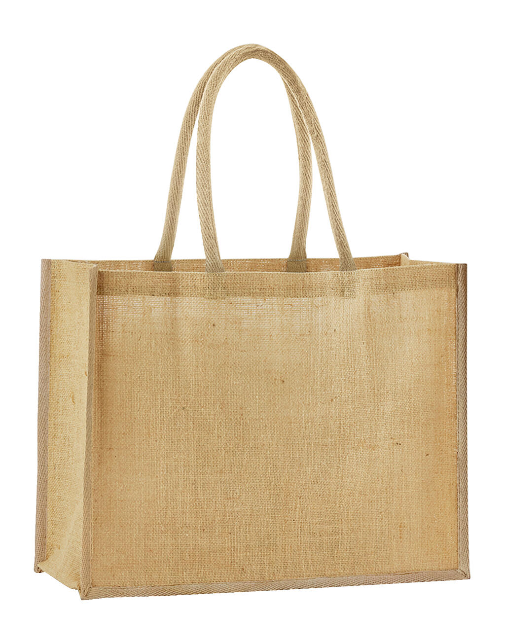 Bolsa Shopper Classic de yute natural almidonado Natural