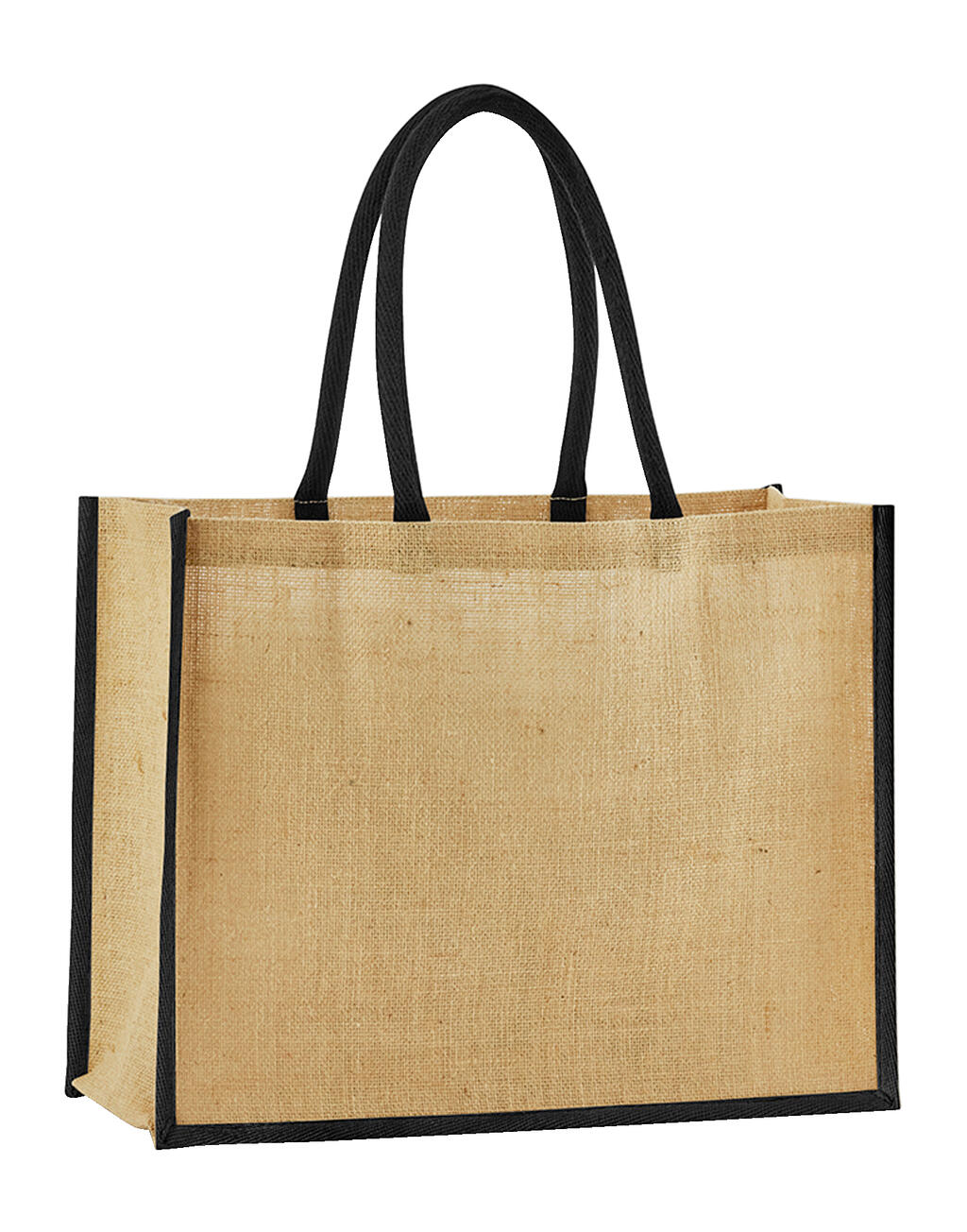 Bolsa Shopper Classic de yute natural almidonado Natural/Black
