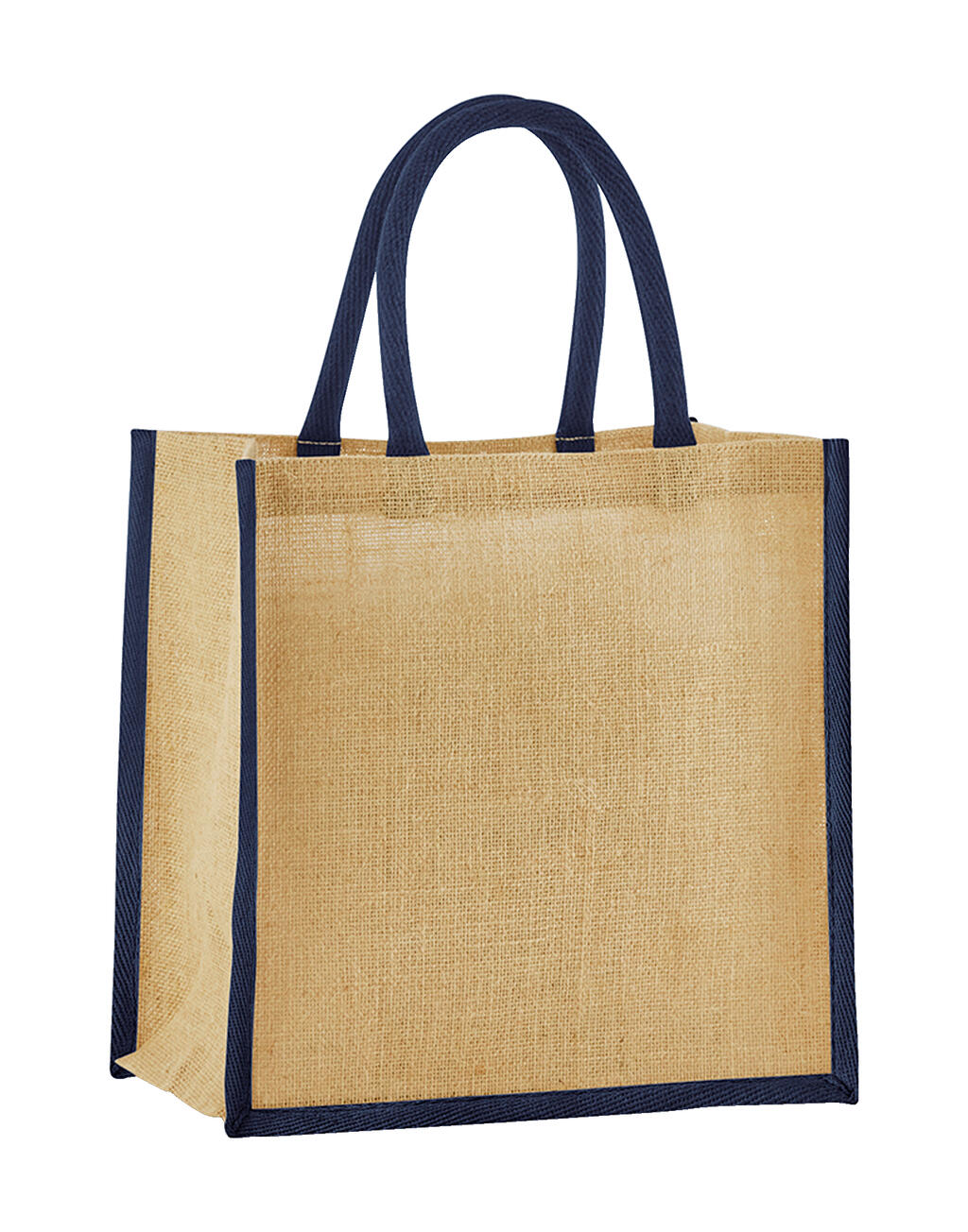 Mini Bolsa de regalo de yute natural almidonado Natural/Navy