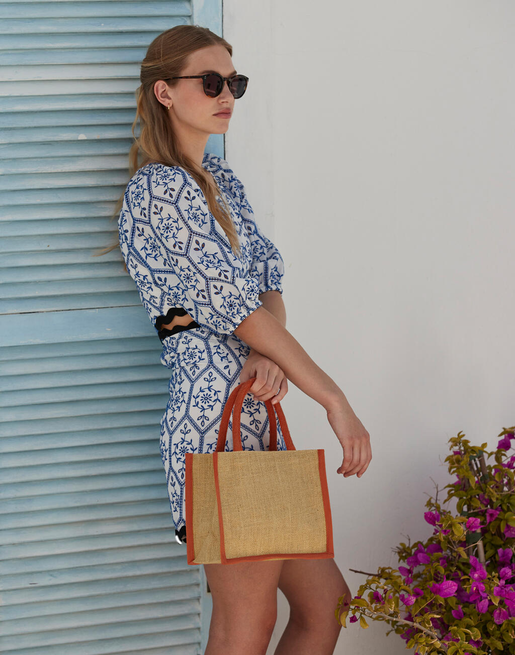 Mini Bolsa de regalo de yute natural almidonado