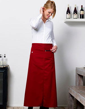 Bistro by JASSZ Delantal Berlin largo con abertura y bolsillo