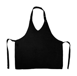 Delantal peto BERN cuello V mujer Black