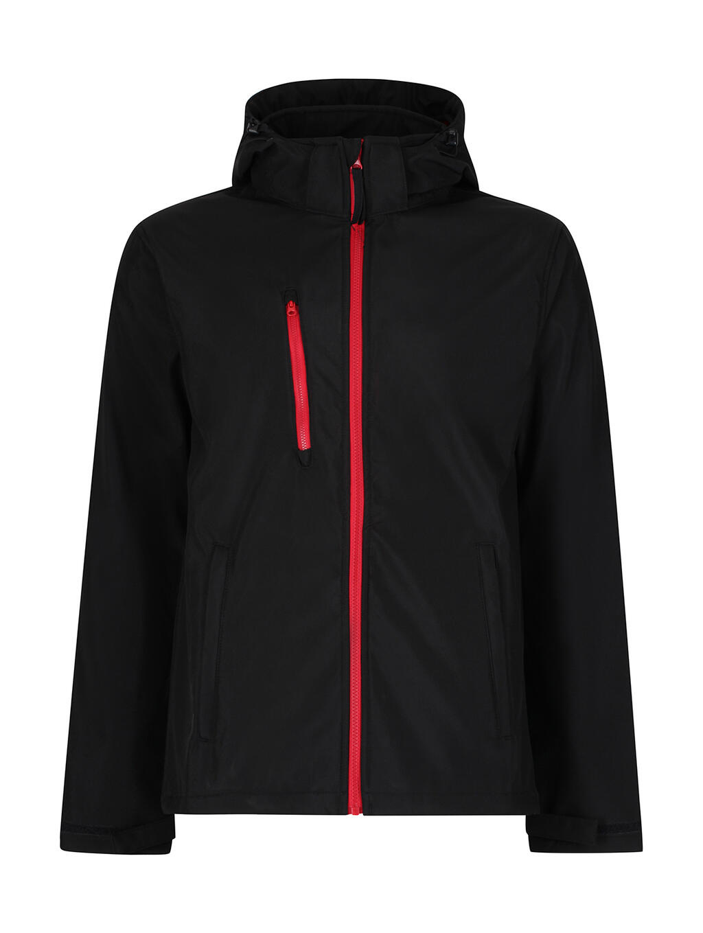Chaqueta Softshell capucha 3 capas Venturer Black/Red