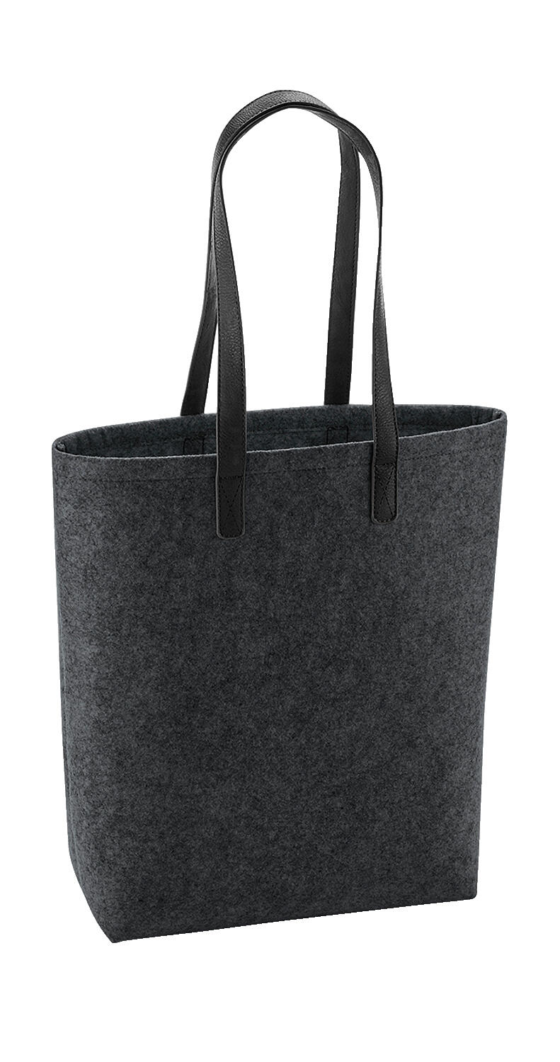 Bolsa Tote Premium de fieltro  Charcoal Melange/Black