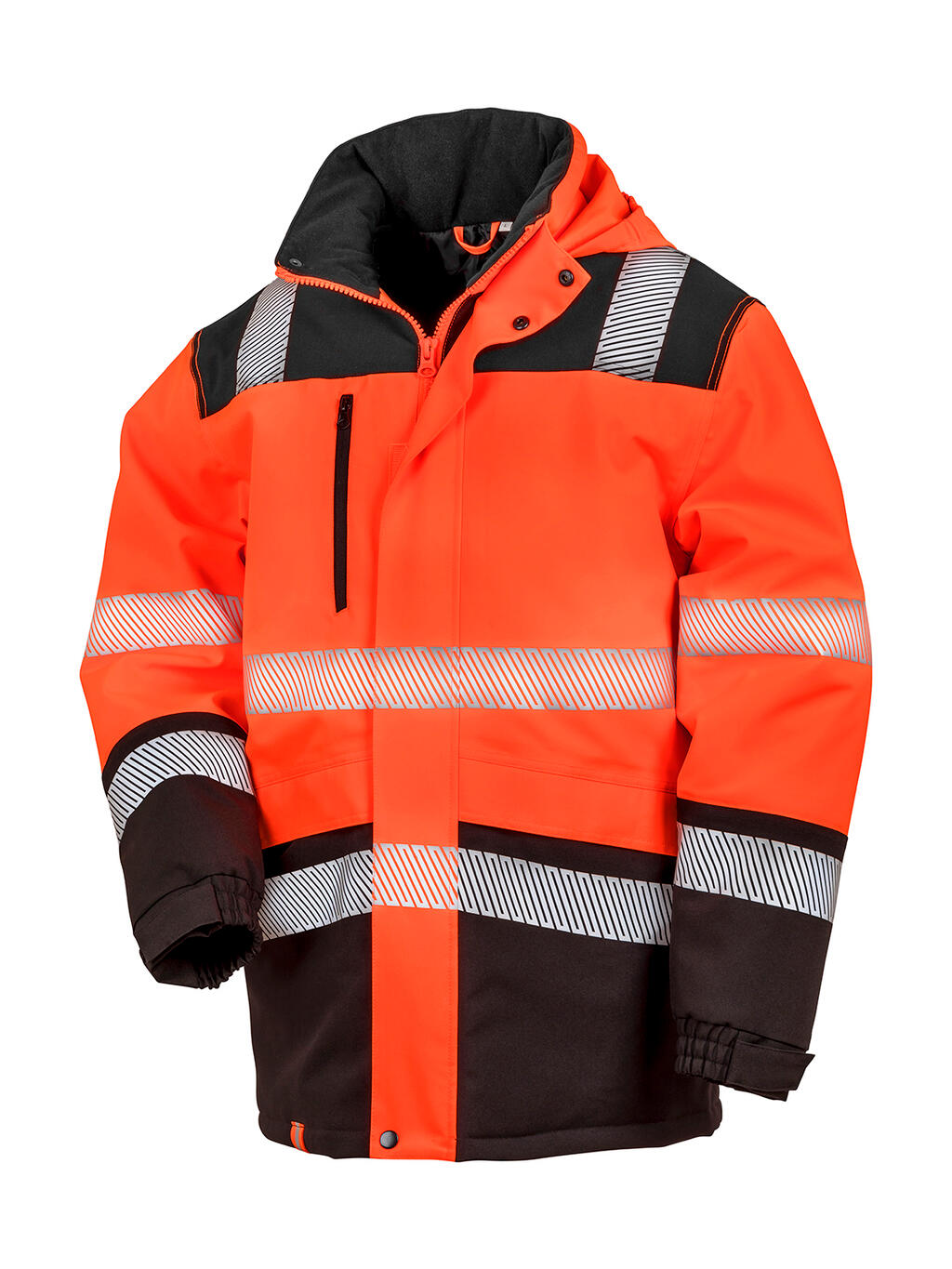 Softshell de seguridad impermeable Fluorescent Orange/Black