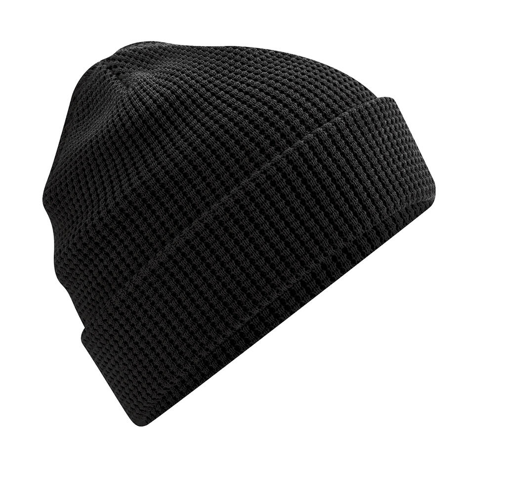 Gorro algodón orgánico diseño gofre Black