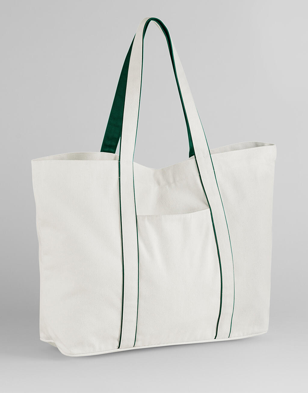 Tote Deportiva Grande Soft White/Bottle Green