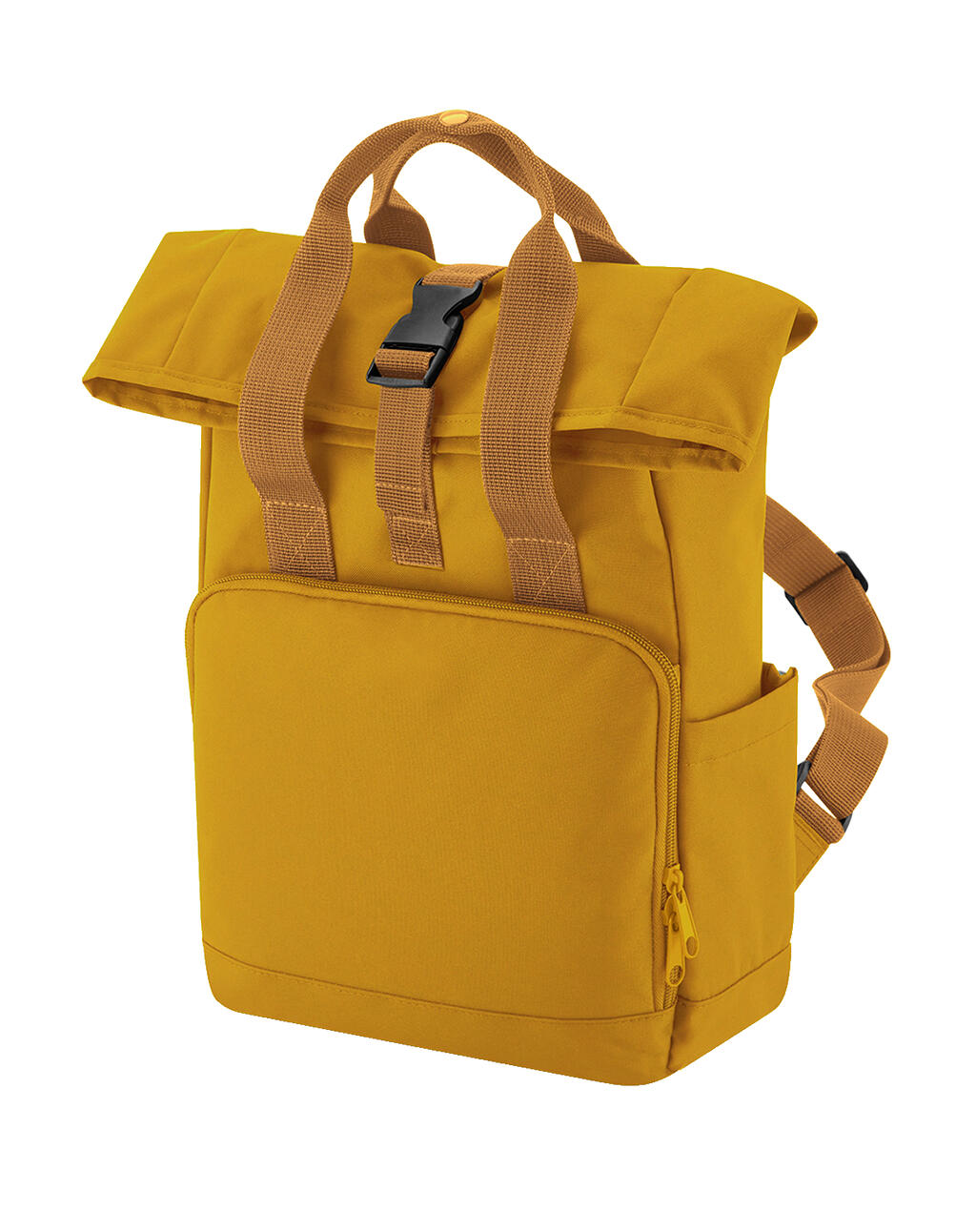 Mochila reciclada Mini doble asa Roll-Top Mustard