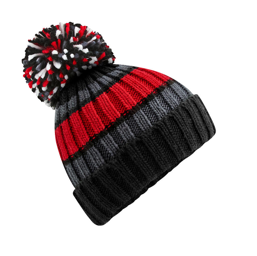 Gorro Hygge a rayas Black Cherry