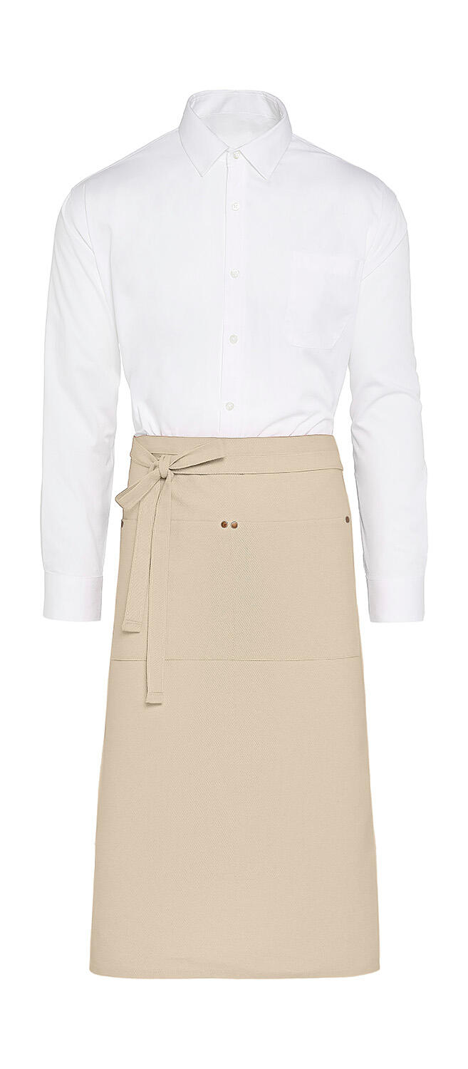 PROVENZA - Delantal Bistro con Bolsillo Natural