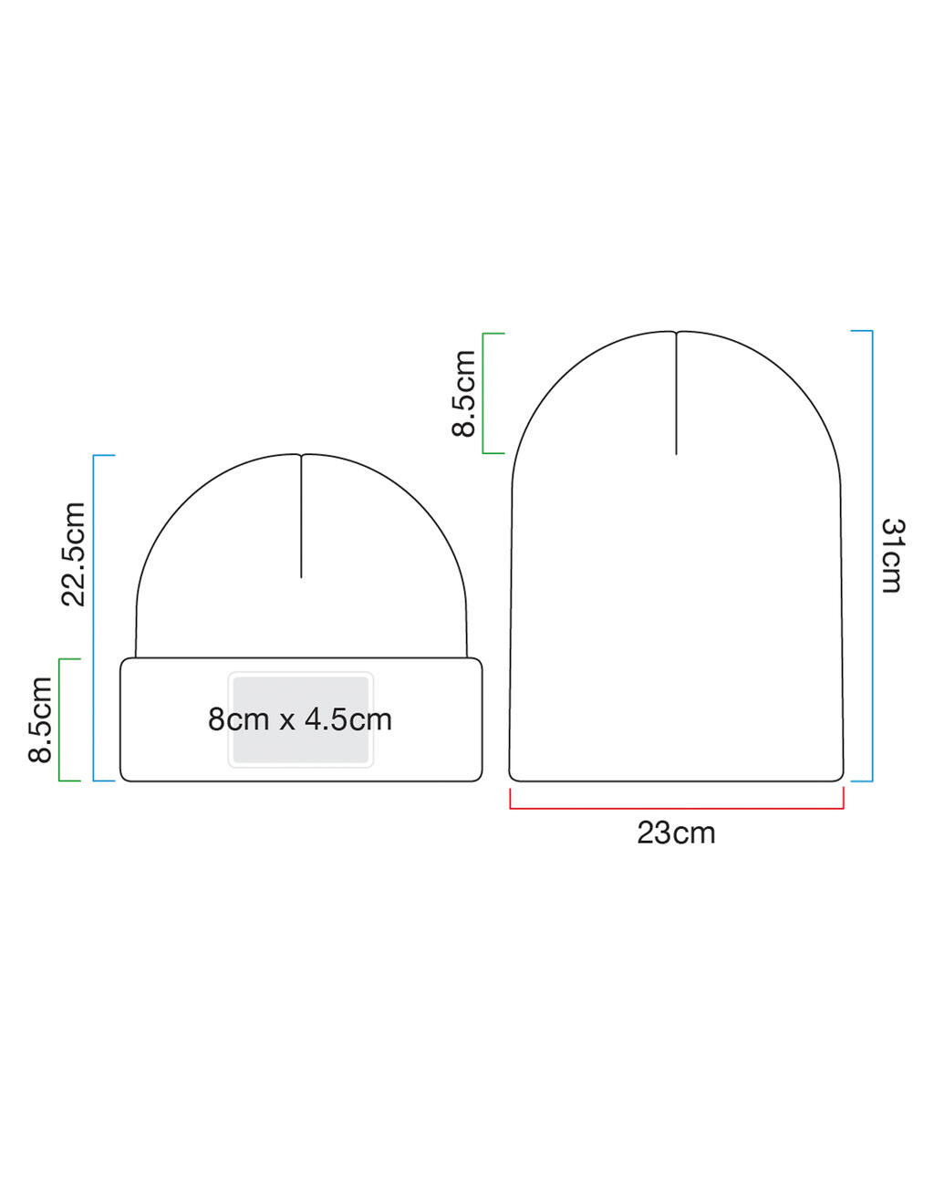  Beechfield Gorro Thinsulate ™ con parche extraíbleotro