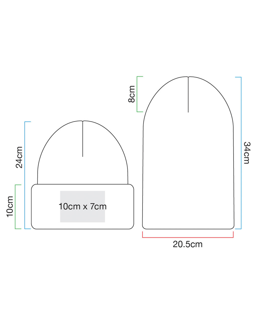  Beechfield Gorro con dobladillo ancho Originalotro