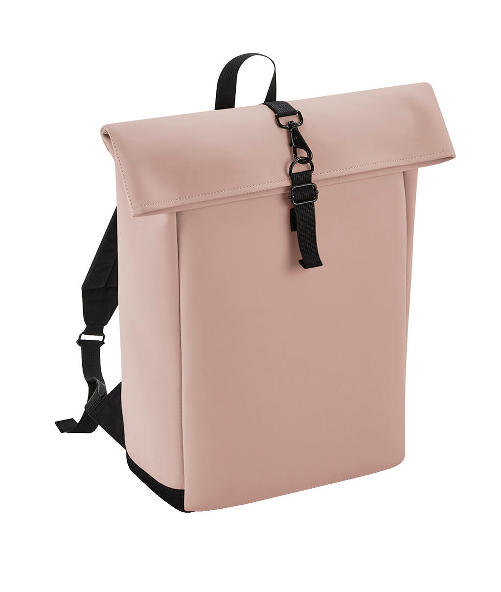 Mochila enrollable PU mate Nude Pink