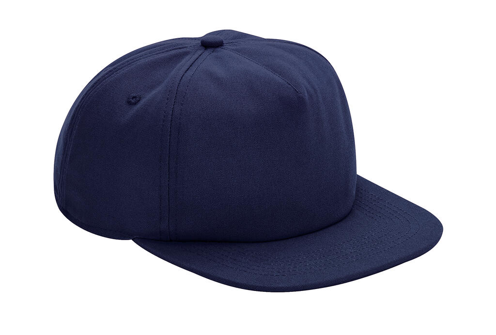 Gorra 5 paneles desestructurada algodón orgánico Oxford Navy