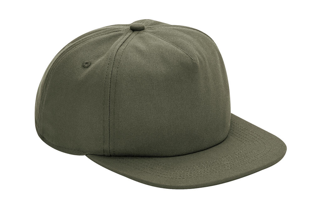 Gorra 5 paneles desestructurada algodón orgánico Olive Green