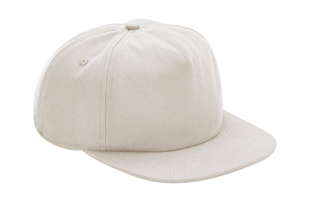 Gorra 5 paneles desestructurada algodón orgánico Sand
