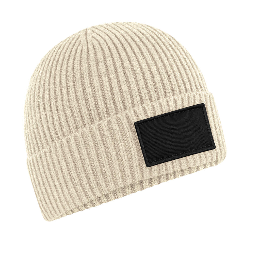 Gorro con parche Fashion Oatmeal/Black