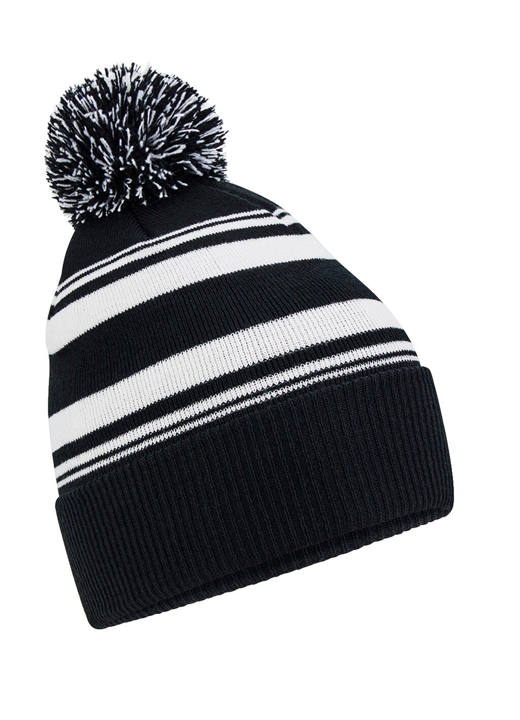 Gorro con rayas en abanico Black/White