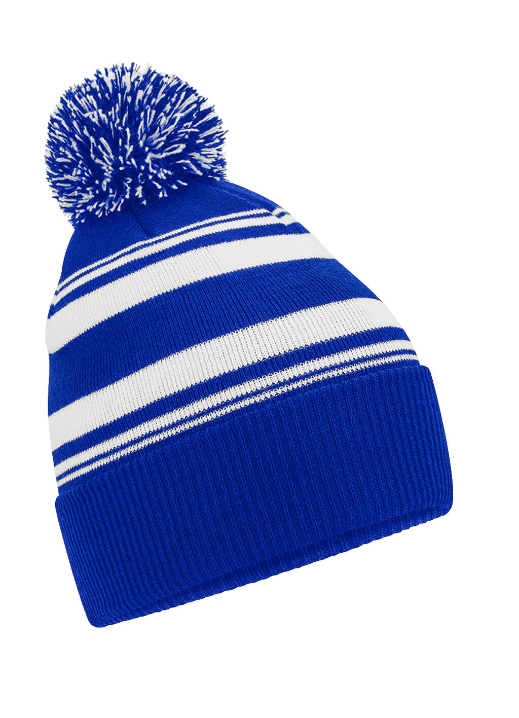 Gorro con rayas en abanico Bright Royal/White