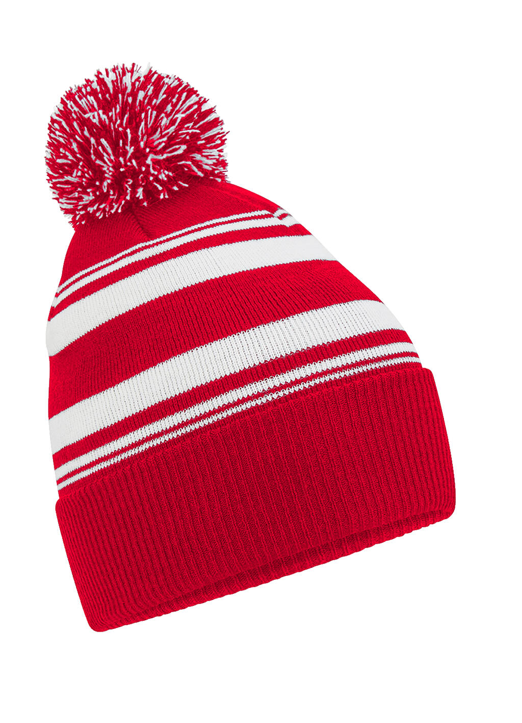Gorro con rayas en abanico Classic Red/White