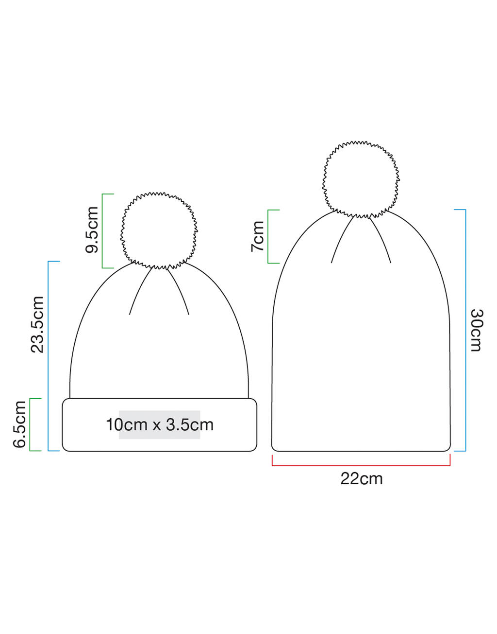  Beechfield Gorro con rayas en abanicootro