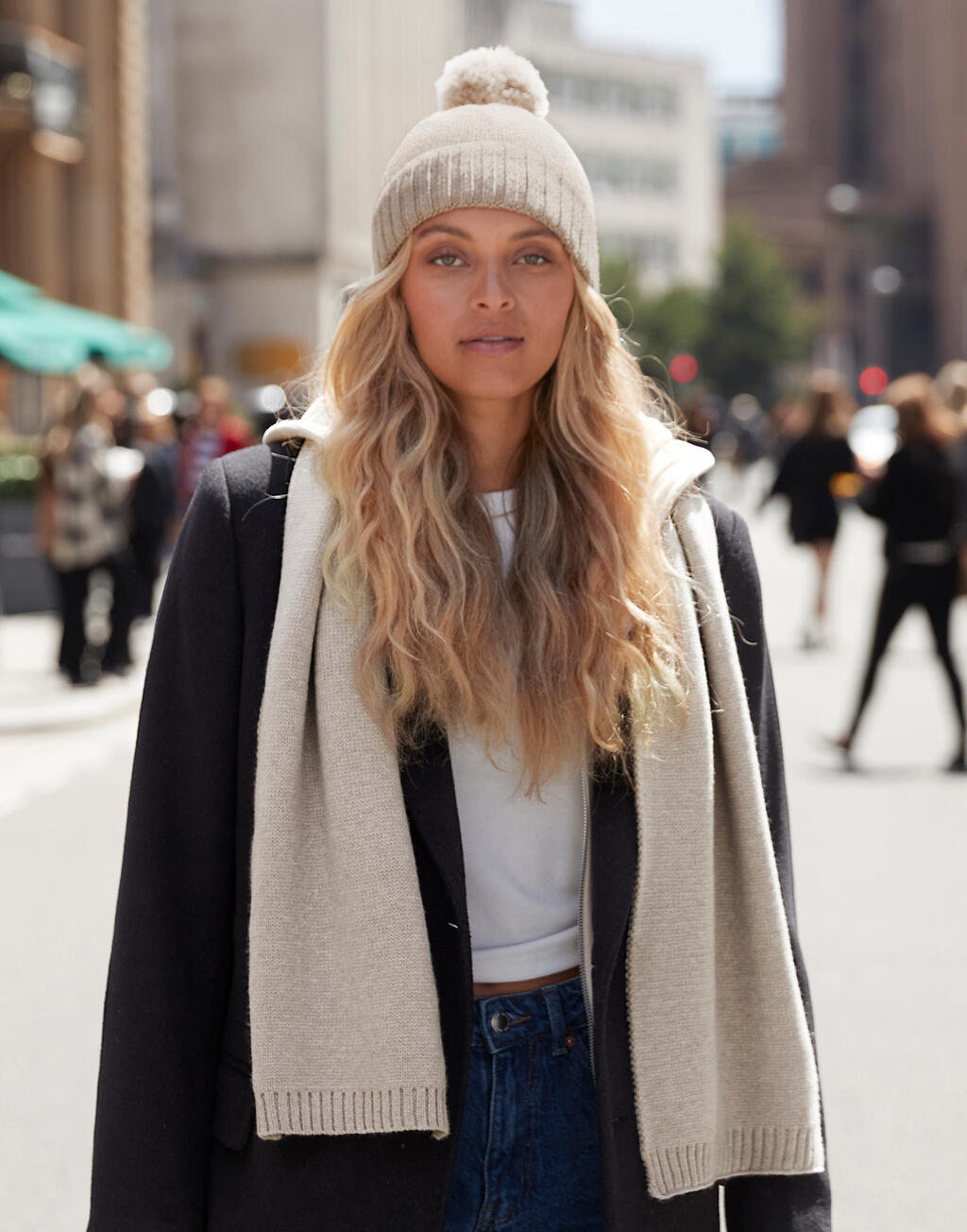  Beechfield Set de regalo de bufanda y gorro de punto