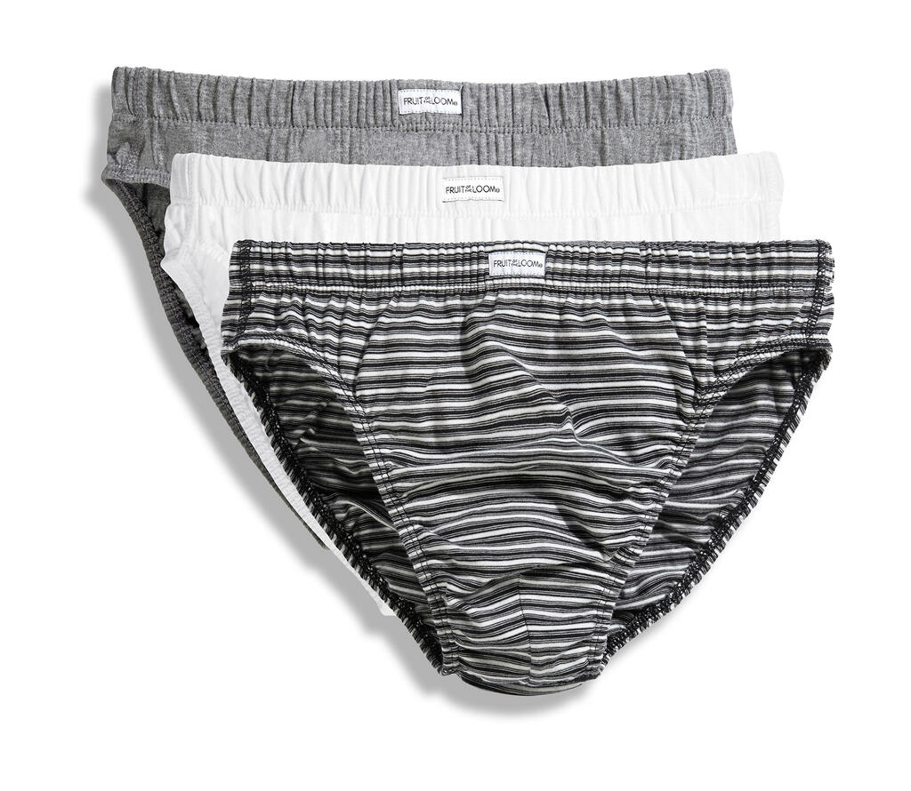Slip Classic (pack de 3) Grey Marl + Black Stripo + White