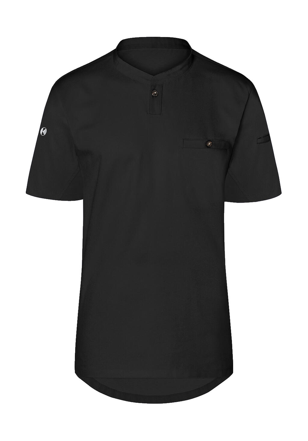 Camisa de trabajo elegante manga corta Black