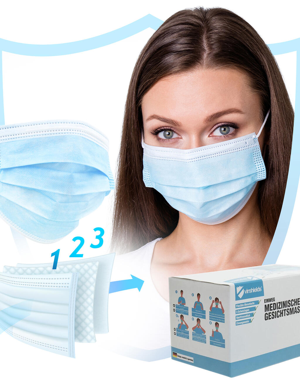  Virshields Mascarilla Desechable