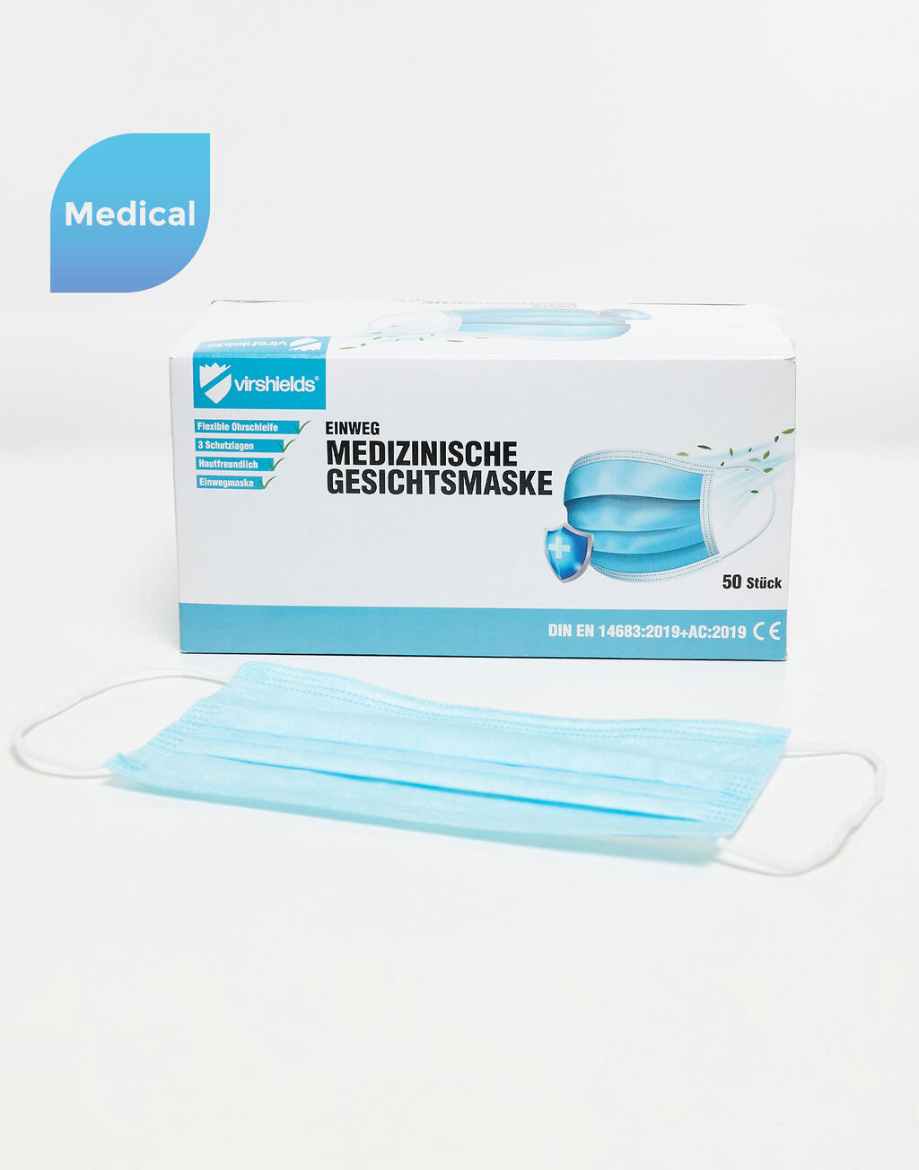  Virshields Mascarilla médica tipo IIRotro