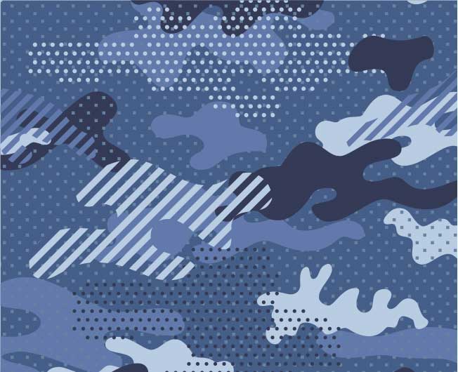 Mascarilla Adulto e Infantil Azul camuflaje