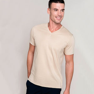 Kariban CAMISETA HOMBRE MANGA CORTA CUELLO PICO WHITE K357W